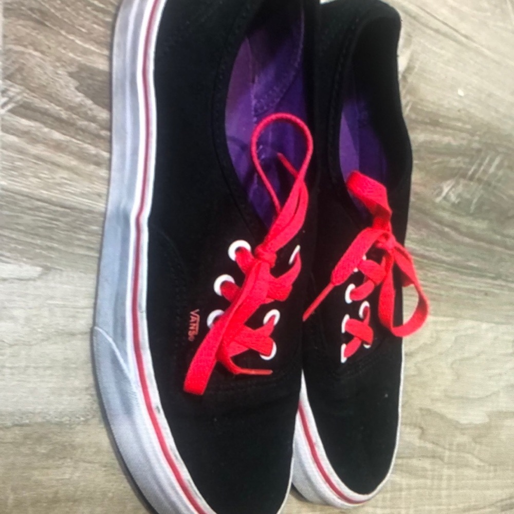 Vans black and pink shoes women’s size 6